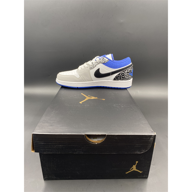 air-jordan-1-aj1-low-se-true-blue-รองเท้าผ้าใบ-รองเท้าวิ่ง-สีเทา-สีฟ้า