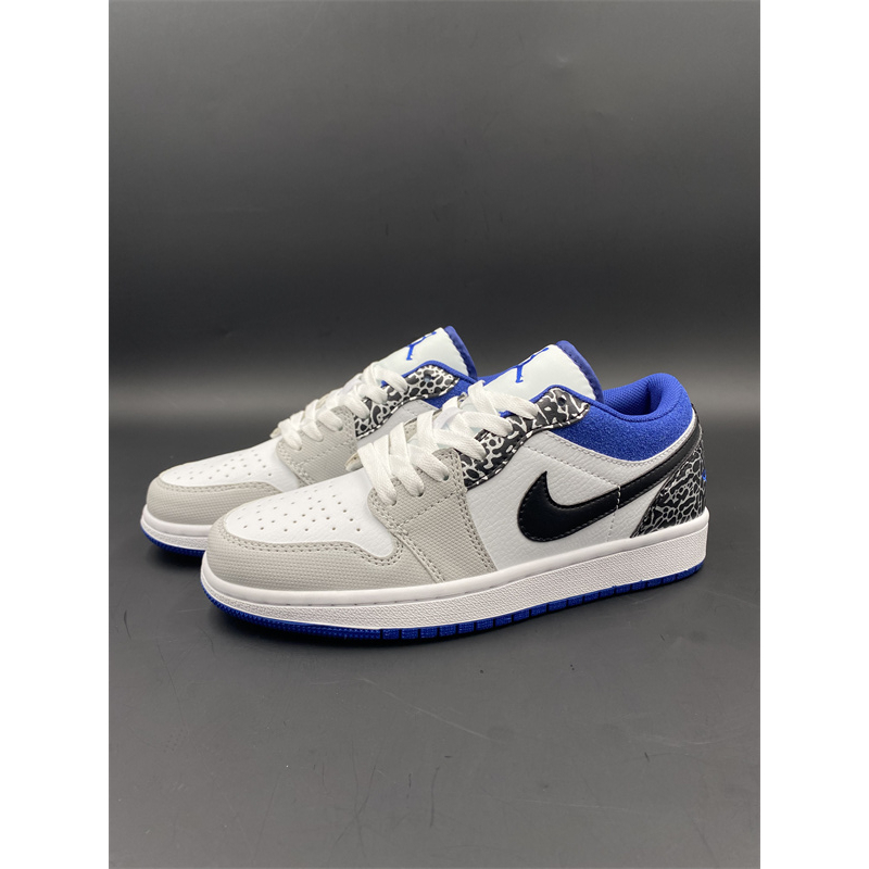 air-jordan-1-aj1-low-se-true-blue-รองเท้าผ้าใบ-รองเท้าวิ่ง-สีเทา-สีฟ้า