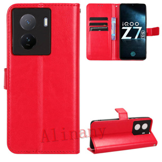 เคสสำ Vivo IQOO Z7 5G Case Flip PU Leather Phone Casing Vivo IQOOZ7 คสโทรศัพท์มือถือ Back Cover