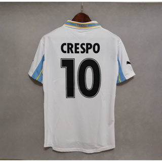 เสื้อกีฬาแขนสั้น ลายทีมชาติฟุตบอล Lazio CRESPO 00-01 ชุดเหย้า สไตล์เรโทร คุณภาพสูง