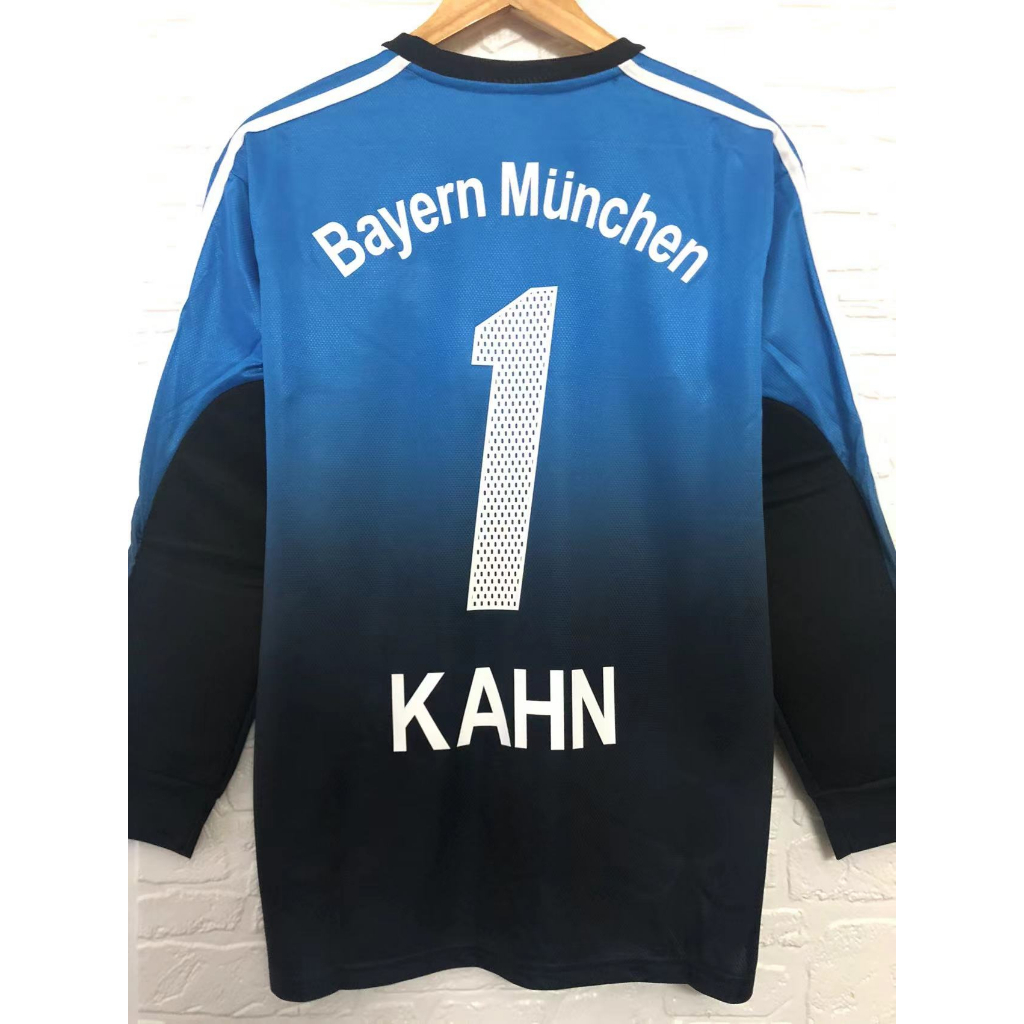 เสื้อกีฬาแขนสั้น-ลายทีมชาติฟุตบอล-bayern-munich-kahn-02-03-ชุดเหย้า-คุณภาพสูง-สไตล์เรโทร