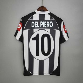 เสื้อกีฬาแขนสั้น ลายทีมชาติฟุตบอล Juventus DEL PIERO NEDVED 02-03 ชุดเหย้า คุณภาพดี สไตล์เรโทร
