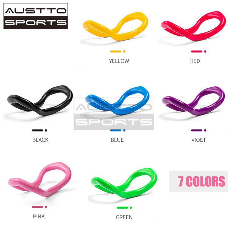 ภาพหน้าปกสินค้าAustto Yoga Ring Pilates Training Ring for Back Home Workouts Gym for Stretches and Strengthen แหวนโยคะ