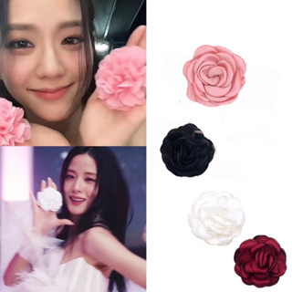 ภาพหน้าปกสินค้าเครื่องประดับ แหวนแฟชั่น ลายดอกไม้ ดอกคามิเลีย blakpink สไตล์เกาหลี DIY 1 คู่ ซึ่งคุณอาจชอบสินค้านี้