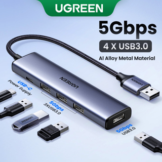 ภาพหน้าปกสินค้าUGREEN Usb Hub Type C To 4 Usb 3.0 Hub To Type C อะแดปเตอร์ 5G สําหรับ compatible compatible for Macbook Pro Air M1 พีซีแล็ปท็อปอุปกรณ์เสริม Usb C Hub Splitter ที่เกี่ยวข้อง