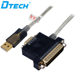 Dtech สายเคเบิล USB เป็น DB9 Pin DB25 Pin Dual Serial Port USB เป็น 25 Pin Serial Port Cable FT232 ชิปคู่ 1 เมตร