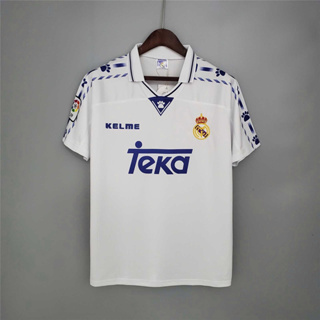 เสื้อกีฬาแขนสั้น ลายทีมชาติฟุตบอล Real Madrid 96-97 ชุดเหย้า AAA สไตล์เรโทร