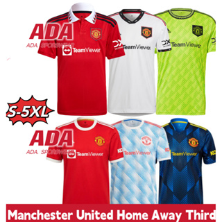 เสื้อกีฬาแขนสั้น ลายทีมชาติฟุตบอล Man U MU 21-22-23 ไซซ์ S-5XL ชุดเหย้า สําหรับผู้ชาย