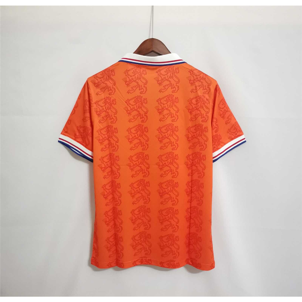 เสื้อกีฬาแขนสั้น-ลายทีมชาติฟุตบอล-netherlands-bergkamp-1995-ชุดเหย้า-คุณภาพสูง-สไตล์เรโทร