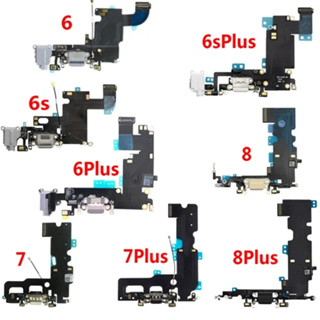 ใหม่ บอร์ดพอร์ตชาร์จ แจ็คไมโครโฟน Usb สายเคเบิลอ่อน แบบเปลี่ยน สําหรับ iPhone 5s 6 6s 7 8 Plus X XS Max XR