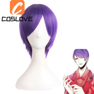 Tokyo Ghoul Shuu Tsukiyama วิกผมสังเคราะห์ ทนความร้อน สีม่วง สําหรับเด็กผู้ชาย