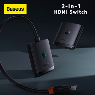 Baseus 2-in-1 อะแดปเตอร์แยก HDMI 4K HDMI สําหรับกล่องทีวี PS4 5 แล็ปท็อป