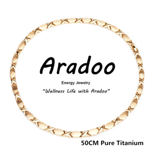 Aradoo สร้อยคอแม่เหล็ก ไทเทเนียม ป้องกันรังสียูวี อินฟราเรด สําหรับผู้ชาย