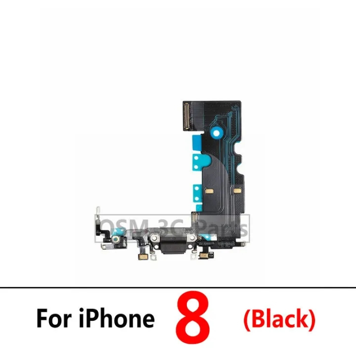 ใหม่-บอร์ดพอร์ตชาร์จ-แจ็คไมโครโฟน-usb-สายเคเบิลอ่อน-แบบเปลี่ยน-สําหรับ-iphone-5s-6-6s-7-8-plus-x-xs-max-xr
