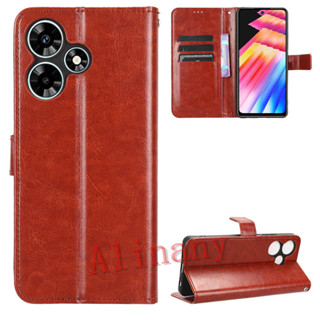 เคสสำ Infinix Hot 30 4G X6831 Case Flip PU Leather Phone Casing Infinix Hot30 4G คสโทรศัพท์มือถือ Back Cover