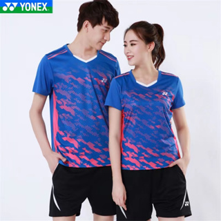 Yonex เสื้อกีฬาแบดมินตัน แขนสั้น คอวี แบบแห้งเร็ว เหมาะกับฤดูร้อน สําหรับผู้ชาย และผู้หญิง เหมาะกับการเล่นเทนนิส วอลเลย์บอล