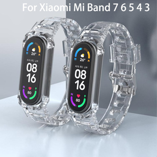 ใหม่ล่าสุด สายนาฬิกาข้อมือ พลาสติกใส สําหรับ Xiaomi mi band 7 6 5 4 3 mi band 6 4 5
