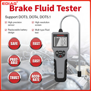 Ediag เครื่องทดสอบน้ํามันเบรกอัตโนมัติ OBD2 สําหรับ DOT3 DOT4 DOT5.1 BF200