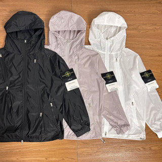 STONE ISLAND เสื้อแจ็กเก็ตกันแดด อเนกประสงค์ แต่งซิป กันน้ํา กันลม ป้องกันรังสียูวี