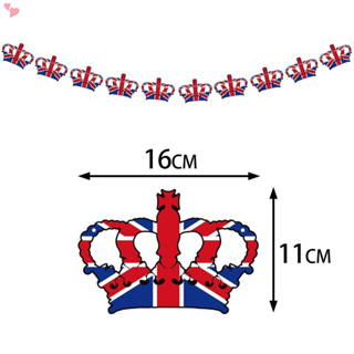 มงกุฎราชา Charles Coronation Union Jack สําหรับตกแต่งปาร์ตี้ 10 ชิ้น