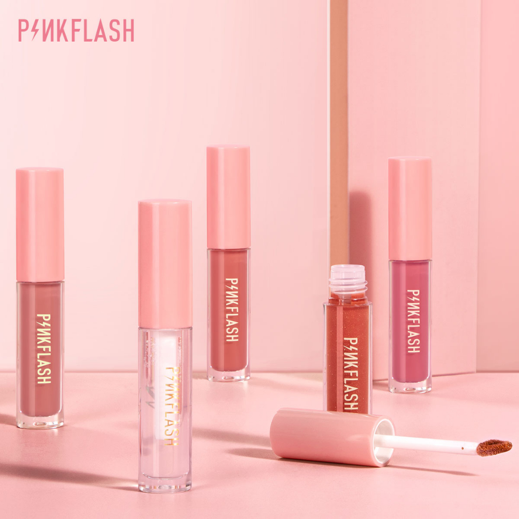 ภาพหน้าปกสินค้าPinkflash ลิปสติกชิมเมอร์ให้ความชุ่มชื้นริมฝีปาก จากร้าน mariain.th บน Shopee