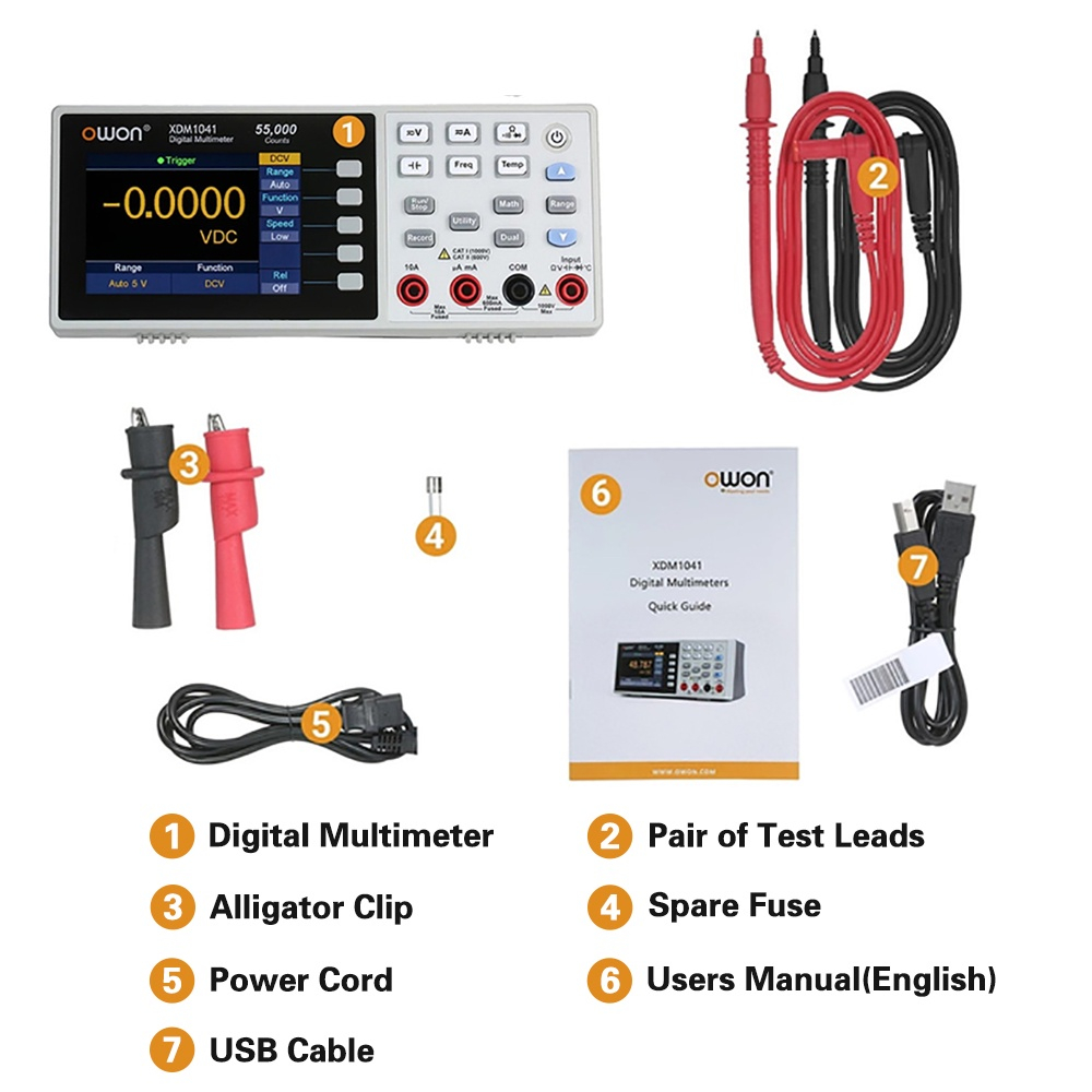 owon-xdm1041-มัลติมิเตอร์ดิจิทัล-หน้าจอ-lcd-3-7-นิ้ว-ความแม่นยําสูง-55000-rms