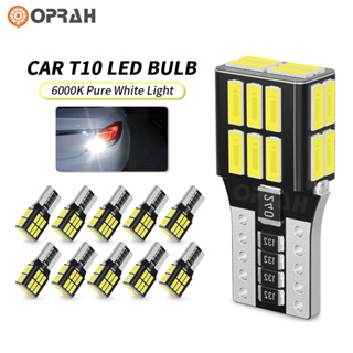 [OPRAH] หลอดไฟ LED T10 W5W 4014 24SMD สว่างมาก อุปกรณ์เสริม สําหรับติดหลังคารถยนต์ รถจักรยานยนต์ 10 ชิ้น