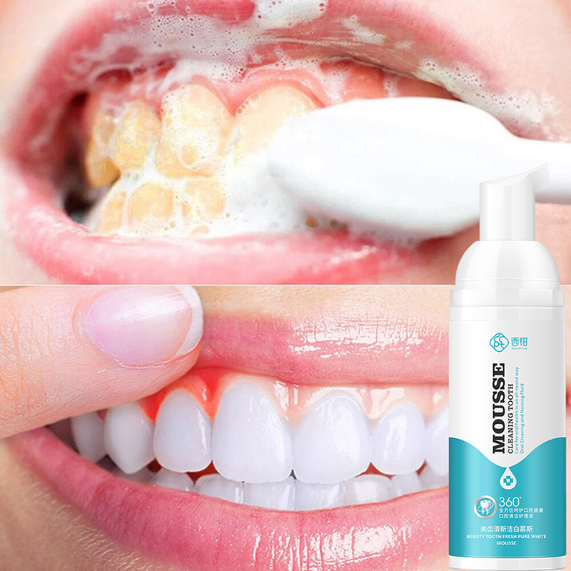 ยาสีฟันโฟม-ทําความสะอาดช่องปาก-ขจัดคราบฟันขาวบริสุทธิ์-ขนาด-60-มล