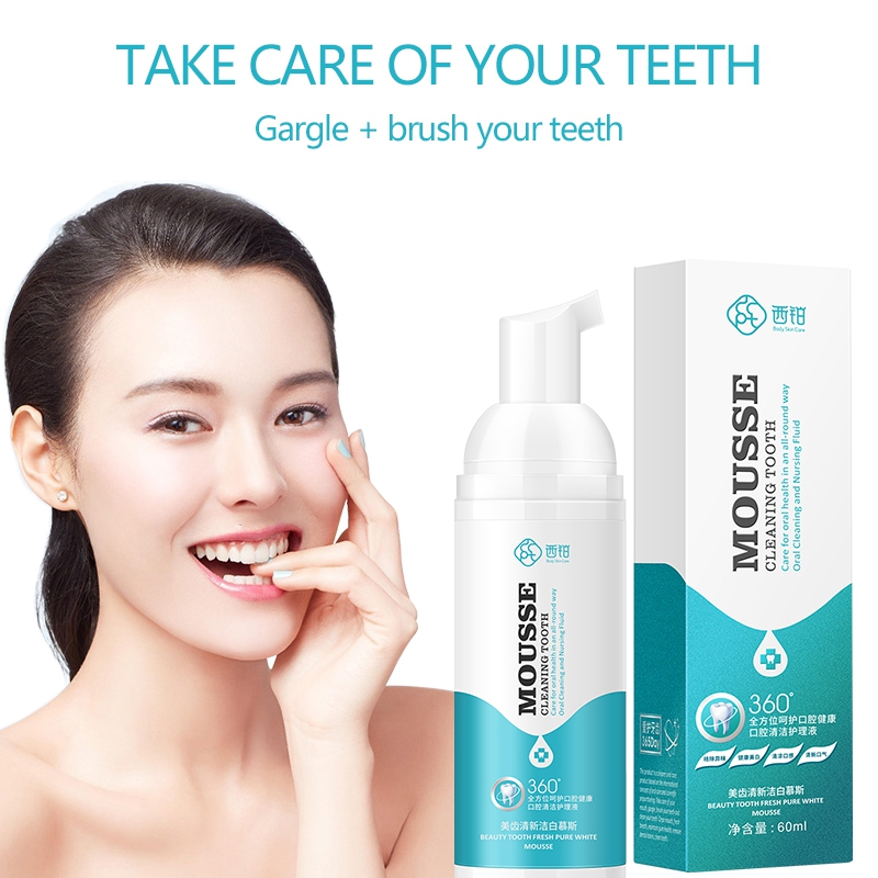 ยาสีฟันโฟม-ทําความสะอาดช่องปาก-ขจัดคราบฟันขาวบริสุทธิ์-ขนาด-60-มล