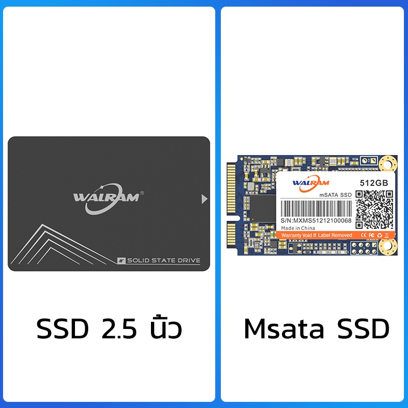 ภาพหน้าปกสินค้าWalram ฮาร์ดดิสก์ภายใน SSD 2.5 นิ้ว 60GB 128GB 256GB 512GB 3x5 ซม. Mini SATA3 สําหรับแล็ปท็อป เดสก์ท็อป จากร้าน walram.th บน Shopee