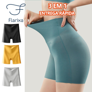 Flarixa กางเกงบ็อกเซอร์ขาสั้น เอวสูง ผ้าเรยอน ไร้รอยต่อ ป้องกันแรงเสียดทาน ขนาดใหญ่ สําหรับผู้หญิง