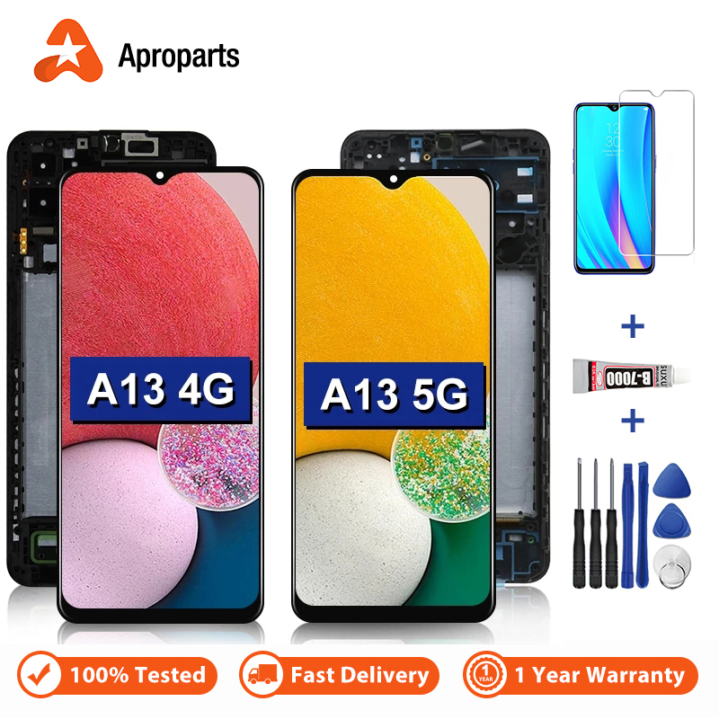 อะไหล่หน้าจอสัมผัส LCD แบบเปลี่ยน สําหรับ Samsung Galaxy A13 A135F SM ...