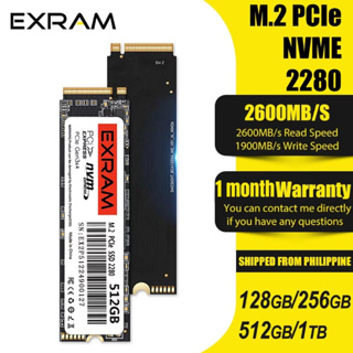 Exram แฟลชไดรฟ์ภายใน M.2 SSD NVME PCIe 3.0 Gen SATA 3D NAND 128G 256G 512G สําหรับแล็ปท็อป คอมพิวเตอร์ตั้งโต๊ะ