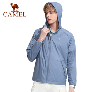 Camel เสื้อแจ็กเก็ตกีฬา ป้องกันแสงแดด ระบายอากาศ ป้องกันรังสีอัลตราไวโอเลต แบบบาง สําหรับผู้ชาย