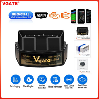 Vgate iCar Pro เครื่องสแกนเนอร์วินิจฉัยรถยนต์ บลูทูธ 4.0 OBD2 OBD 2 WIFI elm327 ODB2 สําหรับ Android IOS PK ELM 327 V15