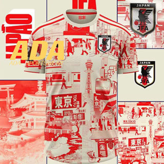 เสื้อกีฬาแขนสั้น ลายทีมชาติฟุตบอลชั้นนํา Tokyo 23-24 ชุดเหย้า สีแดง สไตล์ญี่ปุ่น ไซซ์ S - 2XL สําหรับผู้ชาย