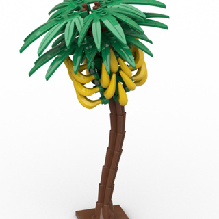 ต้นกล้วย บล็อกตัวต่อ ของเล่นสะสม ป่าไม้ คลาสสิก อิฐ ผลไม้ ของที่ระลึก พืช ใบไม้ ใบไม้