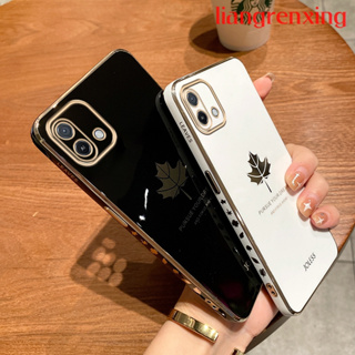 เคสโทรศัพท์มือถือ ซิลิโคนนิ่ม ชุบไฟฟ้า กันกระแทก ลายการ์ตูนใบเมเปิ้ล สําหรับ OPPO a16k DDFY02