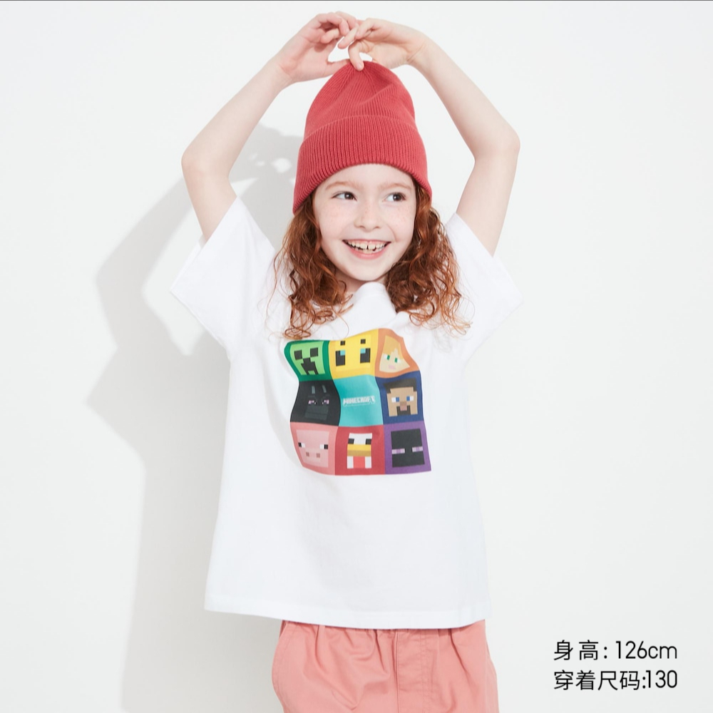 พร้อมส่ง-uniqlo-เสื้อยืดแขนสั้น-พิมพ์ลาย-minecraft-สําหรับเด็กผู้ชาย-และเด็กผู้หญิง-ut-23-457837