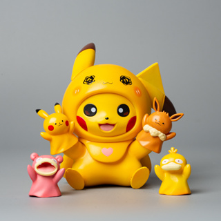 โมเดลฟิกเกอร์ Pvc รูปการ์ตูนอนิเมะ Pokemon Pikachu Gk Psyduck Eevee Slowpoke ของเล่นสะสม สําหรับเด็ก