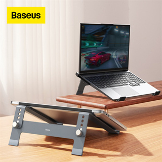 Baseus ขาตั้งแล็ปท็อป 4 เกียร์ อลูมิเนียมอัลลอย ปรับได้ สีเทา สําหรับแล็ปท็อป Macbook Tablet