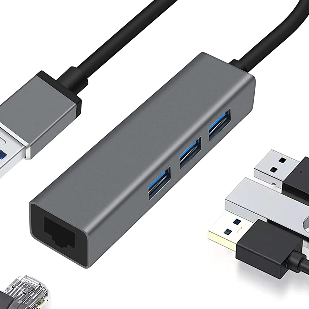 dtech-อะแดปเตอร์ฮับ-usb-3-0-เป็นอีเธอร์เน็ต-3-พอร์ต-10-100-1000-mbps-สําหรับแล็ปท็อป-โน้ตบุ๊ก-คอมพิวเตอร์-คีย์บอร์ด-เราเตอร์-โมเด็มอินเตอร์เน็ต