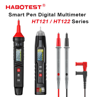 Habotest HT121 ปากกาทดสอบแรงดันไฟฟ้าดิจิทัล DC/AC มัลติมิเตอร์ 600V RMS 4000 นับโวลต์มิเตอร์ NCV เครื่องตรวจจับสายไฟสด