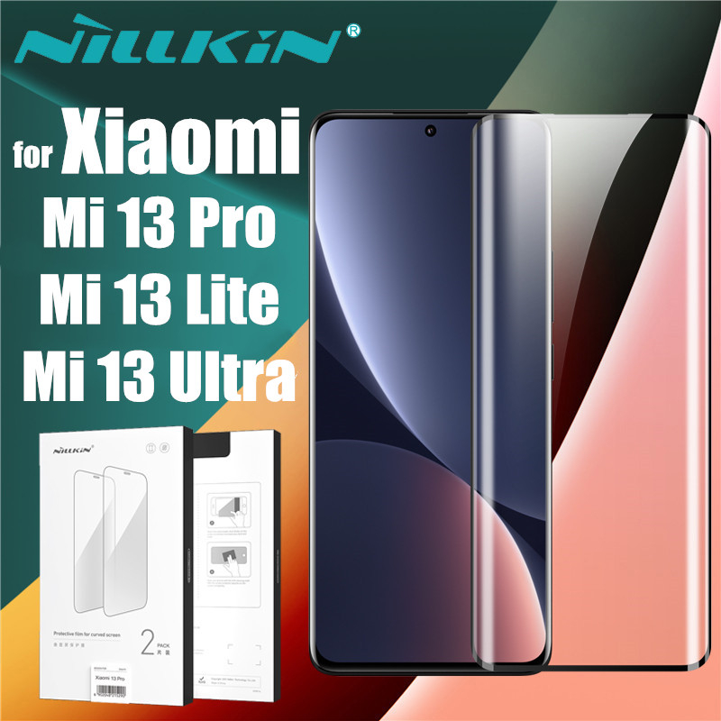 2-pcs-for-xiaomi-mi-13-ultra-pro-lite-screen-protector-for-curved-screens-nillkin-impact-resistant-curved-soft-film