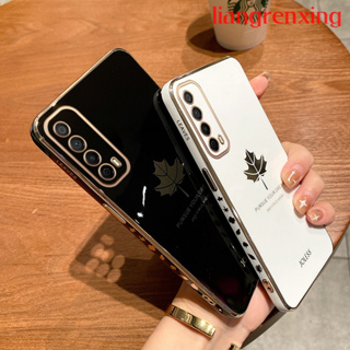 เคสโทรศัพท์มือถือ ซิลิโคนนิ่ม กันกระแทก ลายการ์ตูนใบเมเปิ้ล สําหรับ huawei y7a 2021 DDFY02