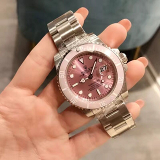 นาฬิกาข้อมือ สายแสตนเลส กันน้ํา สีชมพู แบบเรียบง่าย หรูหรา สไตล์นักธุรกิจ สําหรับผู้หญิง 2023