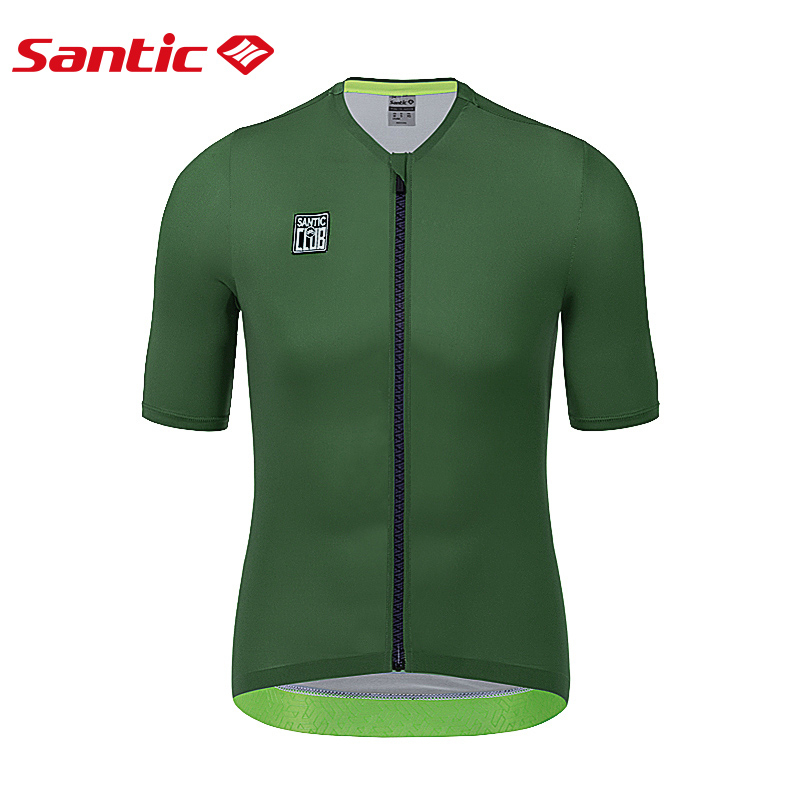 Santic Cycling Jersey Summer Men's Road Outdoor Cycling Top Short Sleeve Cycling Breathable