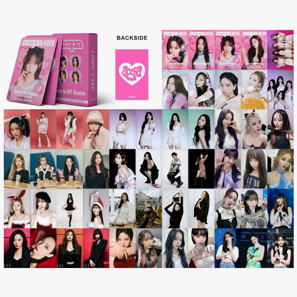 Linxx โปสการ์ดอัลบั้มรูปภาพ AESPA Come To my illusion GIRLS Lomo Card ...