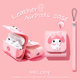 ใหม่ เคสหูฟังหนัง ลายการ์ตูนเมโลดี้ สําหรับ Airpods Pro2Gen 2023 AirPods3 AirPodsPro AirPods2gen