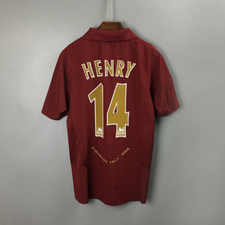 เสื้อกีฬาแขนสั้น ลายทีมชาติฟุตบอล henry 14 05/06 2005/2006 ชุดเหย้า สไตล์เรโทร